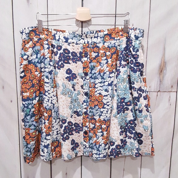 Modcloth Dresses & Skirts - ModCloth | You Sassy Thing Floral Skater Skirt 2X
